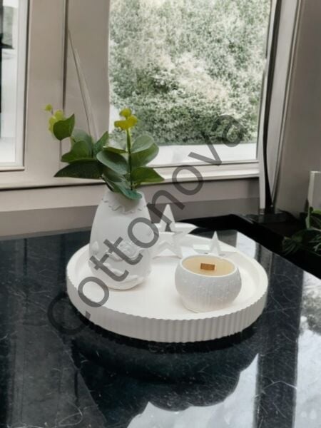 Cottonova C12 Dekoratif Vazo Mumluk ve Yıldız Obje