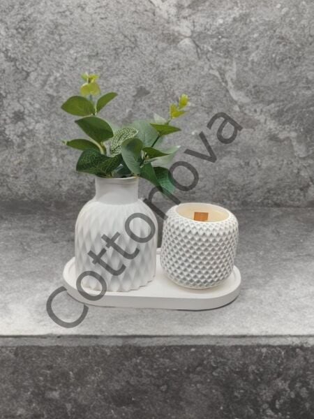 Cottonova C22 Dekoratif Vazo ve Mumluk