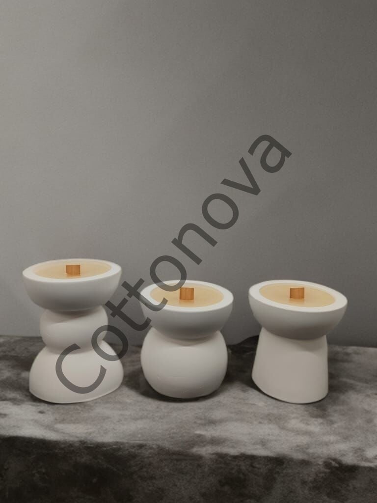 Cottonova C35 Dekoratif Mumluk 3lü