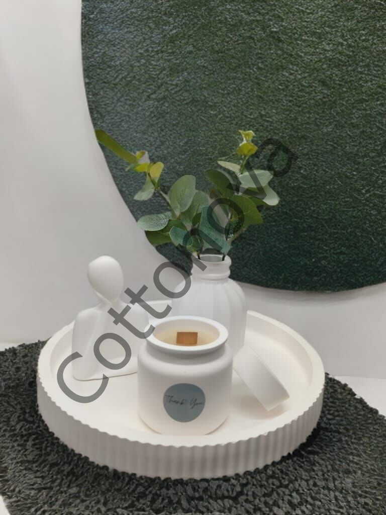 Cottonova C41 Dekoratif Vazo, İnsan Figürü ve Mumluk