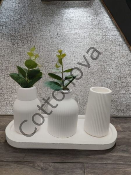 Cottonova C47 Dekoratif Vazo Takımı 3lü