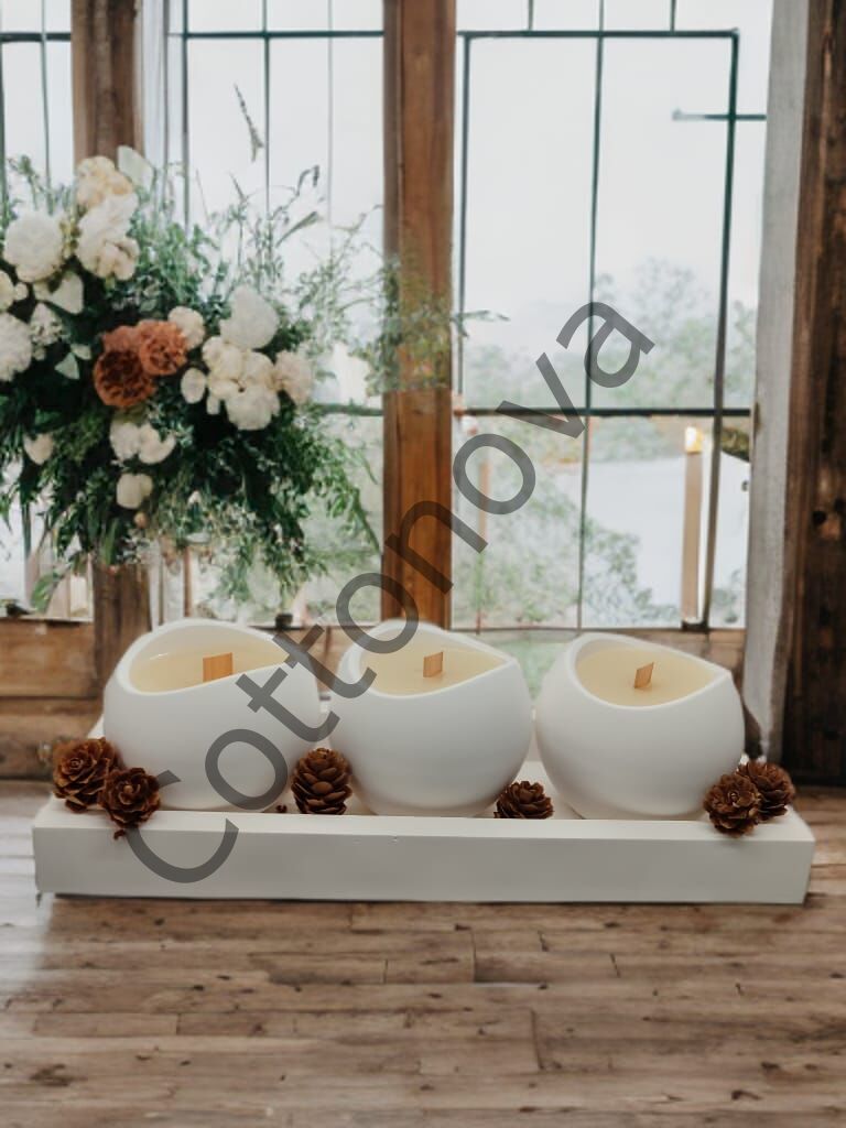 Cottonova C55 Dekoratif 3lü Mumluk Set