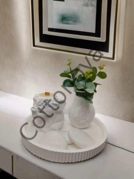 Cottonova C57 Dekoratif Fil Figürü Mumluk, Vazo ve Taş Figür