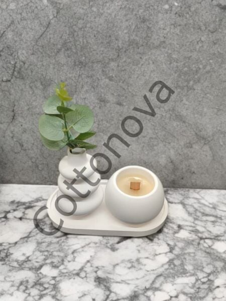 Cottonova C61 Dekoratif Mumluk ve Vazo