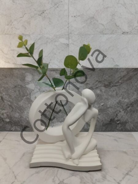 Cottonova C62 Dekoratif Vazo ve İnsan Figürü