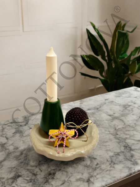 Cottonova CB03 Dekoratif Mumluk, Mum, Yıldız Obje ve Kozalak Obje