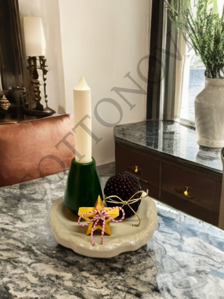 Cottonova CB03 Dekoratif Mumluk, Mum, Yıldız Obje ve Kozalak Obje