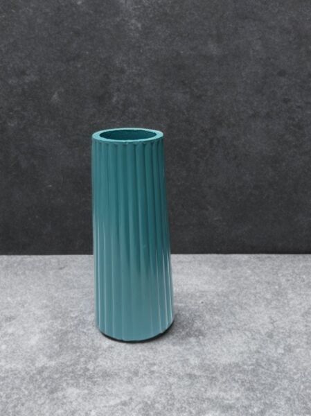 Cottonova CB09 Çizgili Turkuaz Vazo