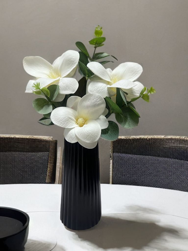 Cottonova CB10 Çizgili Siyah Vazo