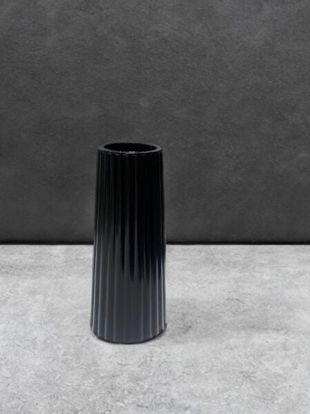 Cottonova CB10 Çizgili Siyah Vazo