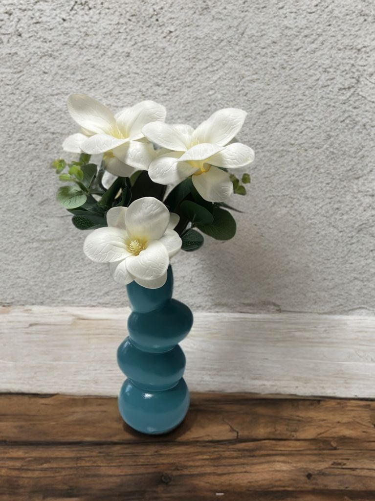 Cottonova CB21 Taş Turkuaz Vazo