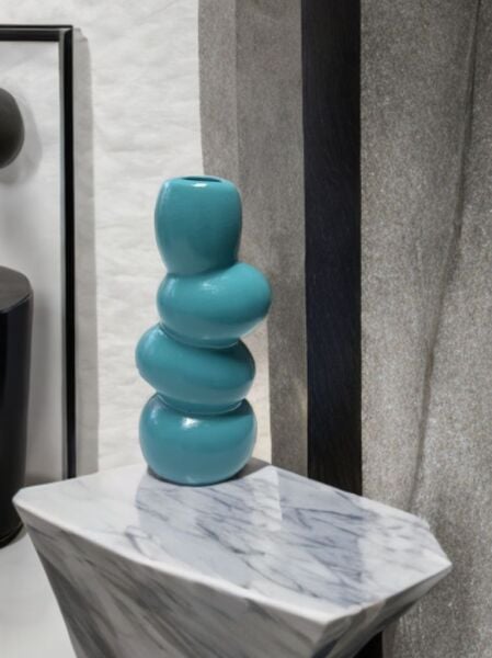 Cottonova CB21 Taş Turkuaz Vazo