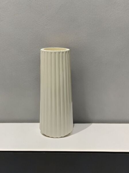 Cottonova CB24 Çizgili Krem Vazo