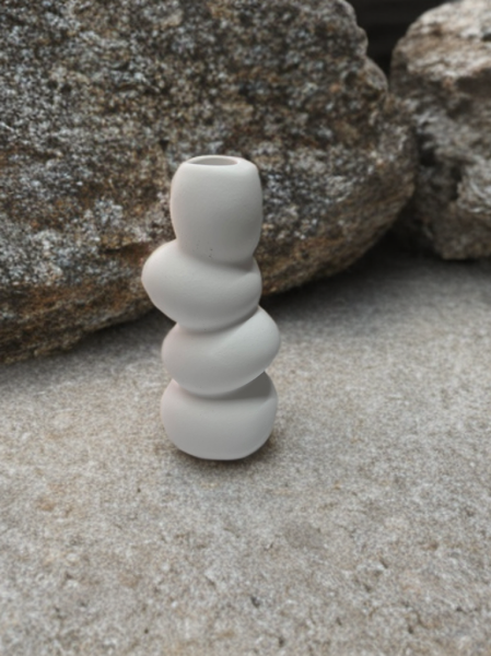 Cottonova CB26 Taş Beyaz Vazo